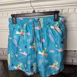 Boardies Retro Surf Print Swim Trunks Men's Small Beach Shorts